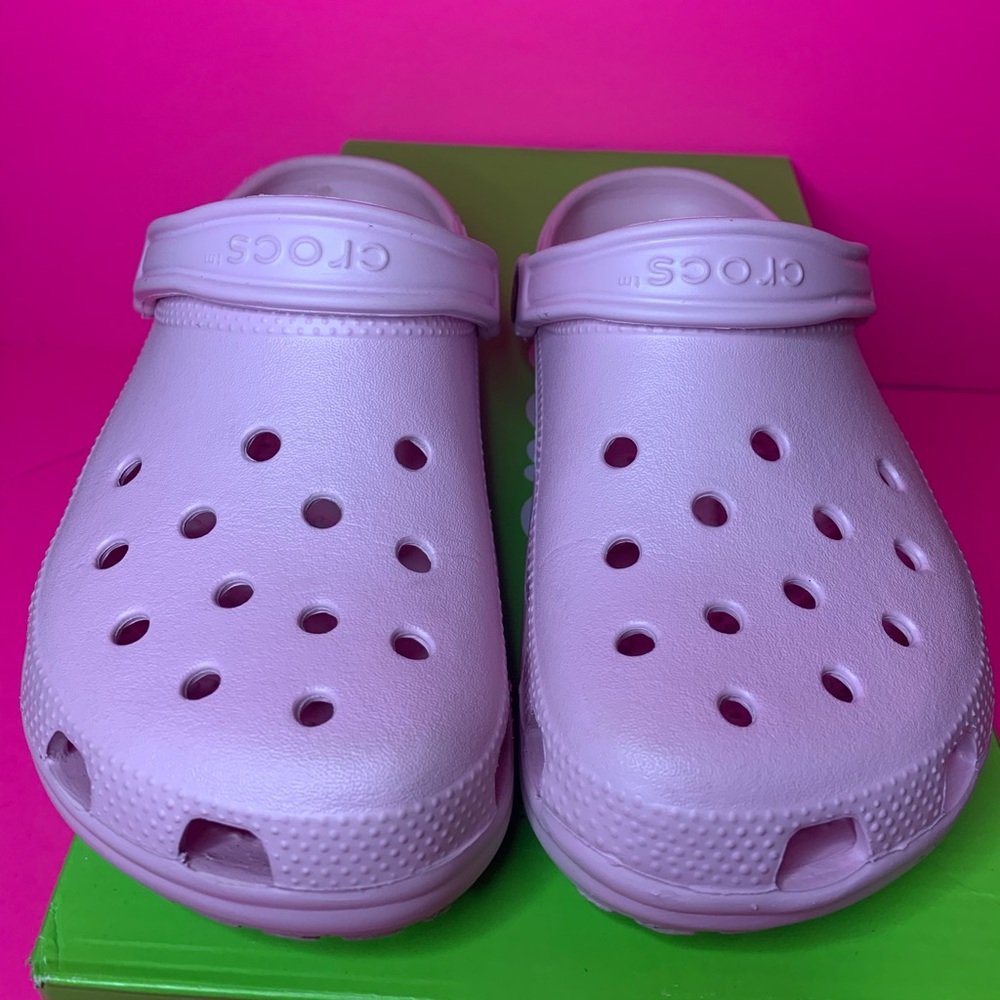 Pink crocs